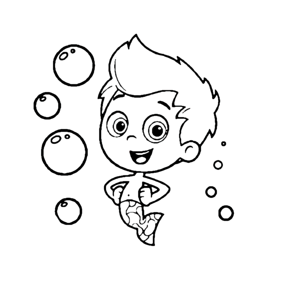 Plansa de colorat cu Bubble Guppies 26 24